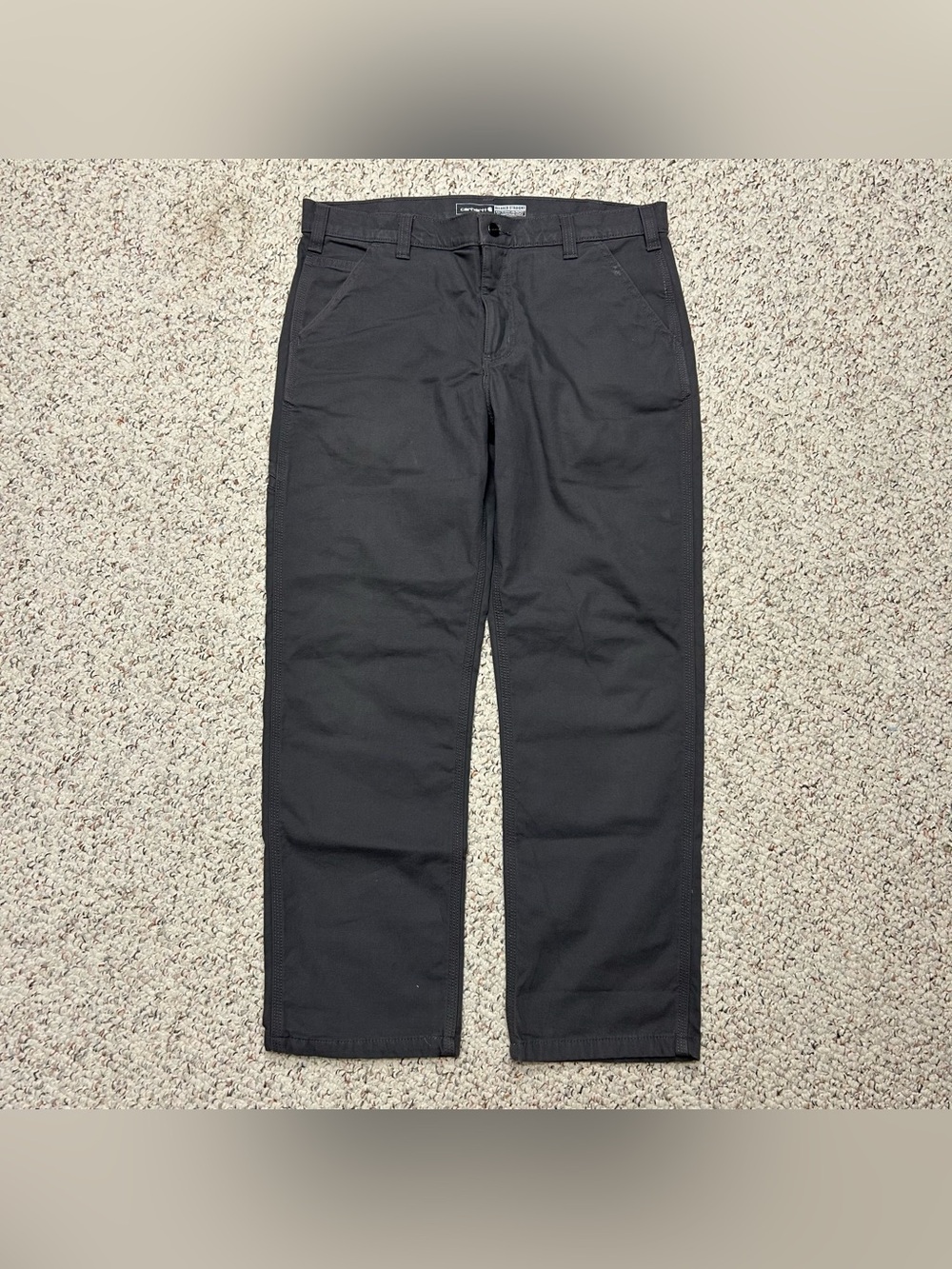 Carhartt Pants Mens 34X30 Gravel Gray Flex Canvas LINED Rugged Rigby 103342 039